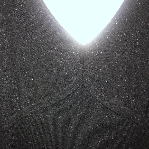 Sexy Black Express V-Neck dress Size S - Picture 2 of 4